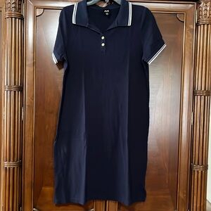 Navy blue knit dress
